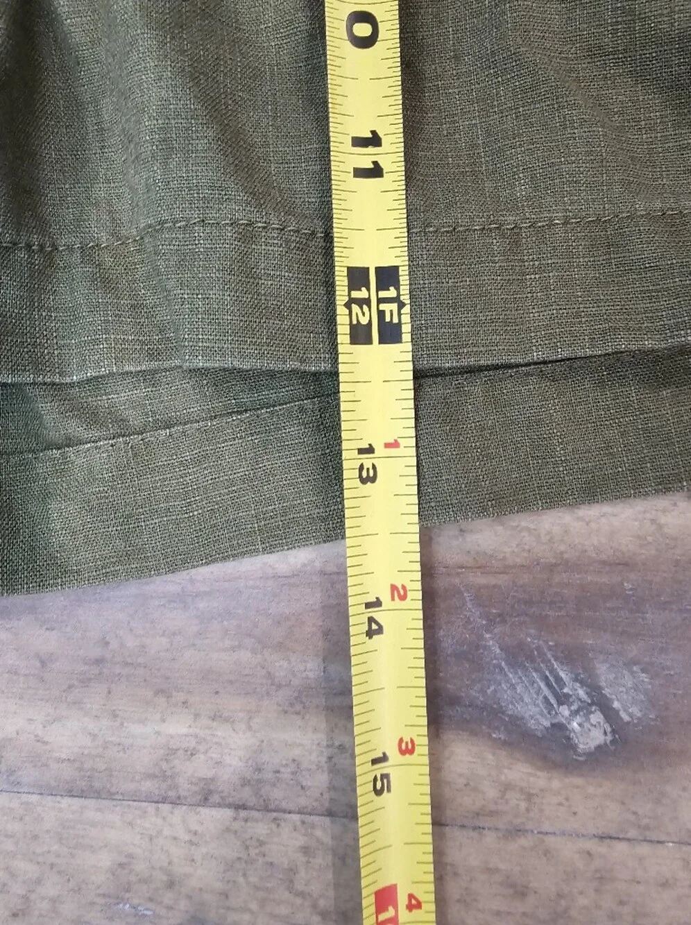 J Crew Olive Drawstring Women's Shorts, Linen Blend